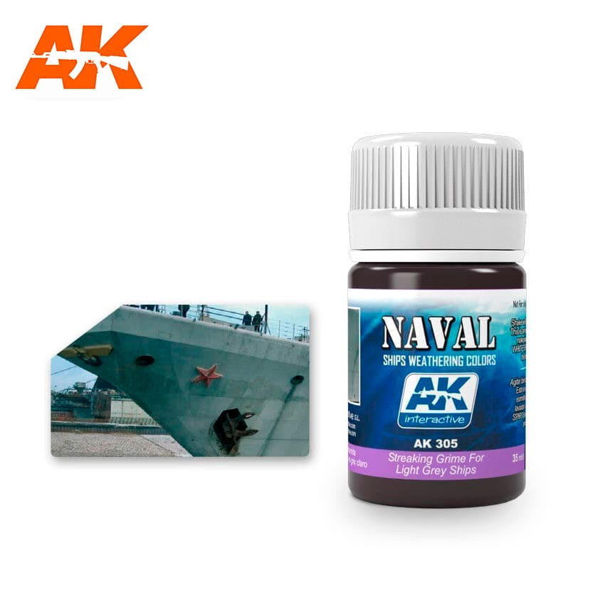 AK Interactive Streaking Grime - Light Grey Ships AK305